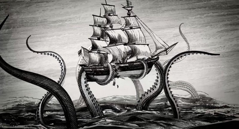 Il kraken è un calamaro gigante circondato da molte leggende metropolitane.